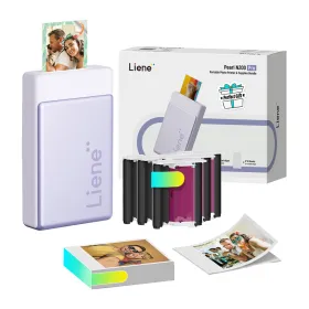 Liene Pearl N200 Pro 2x3" Portable Photo Printer Kit (Purple)
